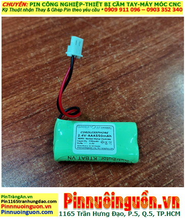 Pin sạc 2.4v-AAA550mAh, Pin sạc NiMh 2.4v-AAA550mAh, Pin sạc công nghiệp 2.4v-AAA550mAh